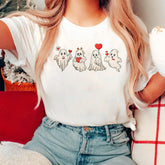 Sandjest Cute Valentine T-Shirt Funny Ghost Gifts for Women Girl Friends Wife